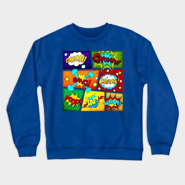 Comic Book Style Panels Crewneck Sweatshirt by AlondraHanley